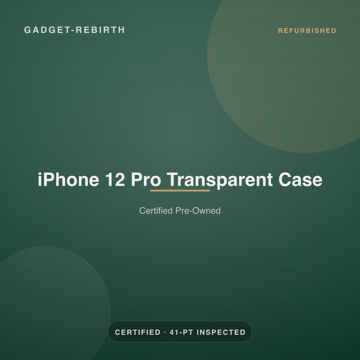 iPhone 12 Pro Transparent Case — new, sold by Gadget Rebirth