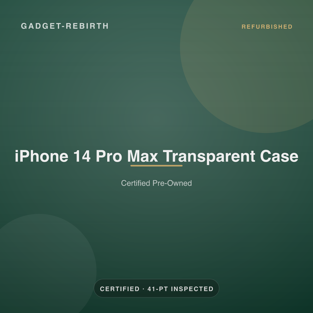 iPhone 14 Pro Max Transparent Case — new, sold by Gadget Rebirth
