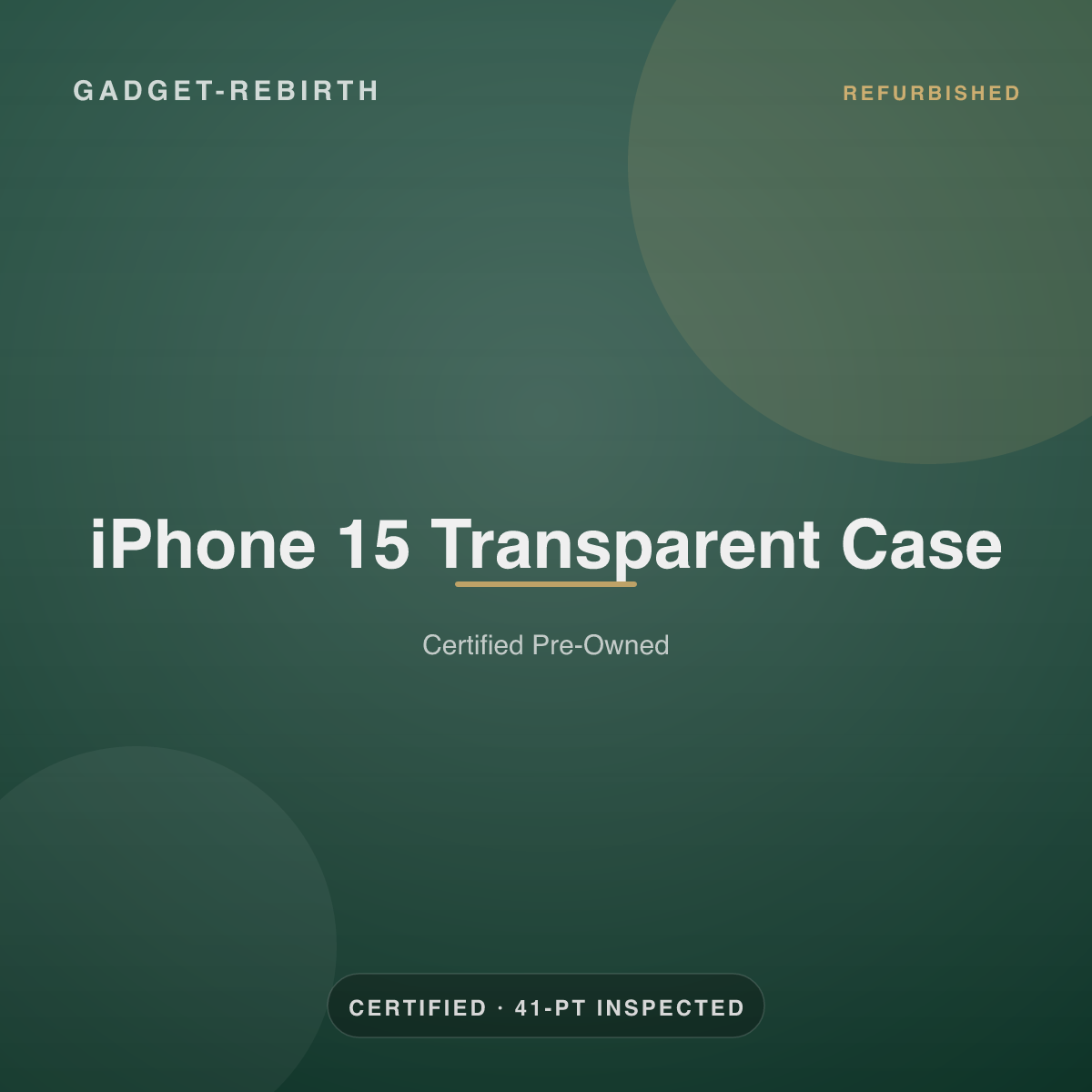 iPhone 15 Transparent Case — new, sold by Gadget Rebirth
