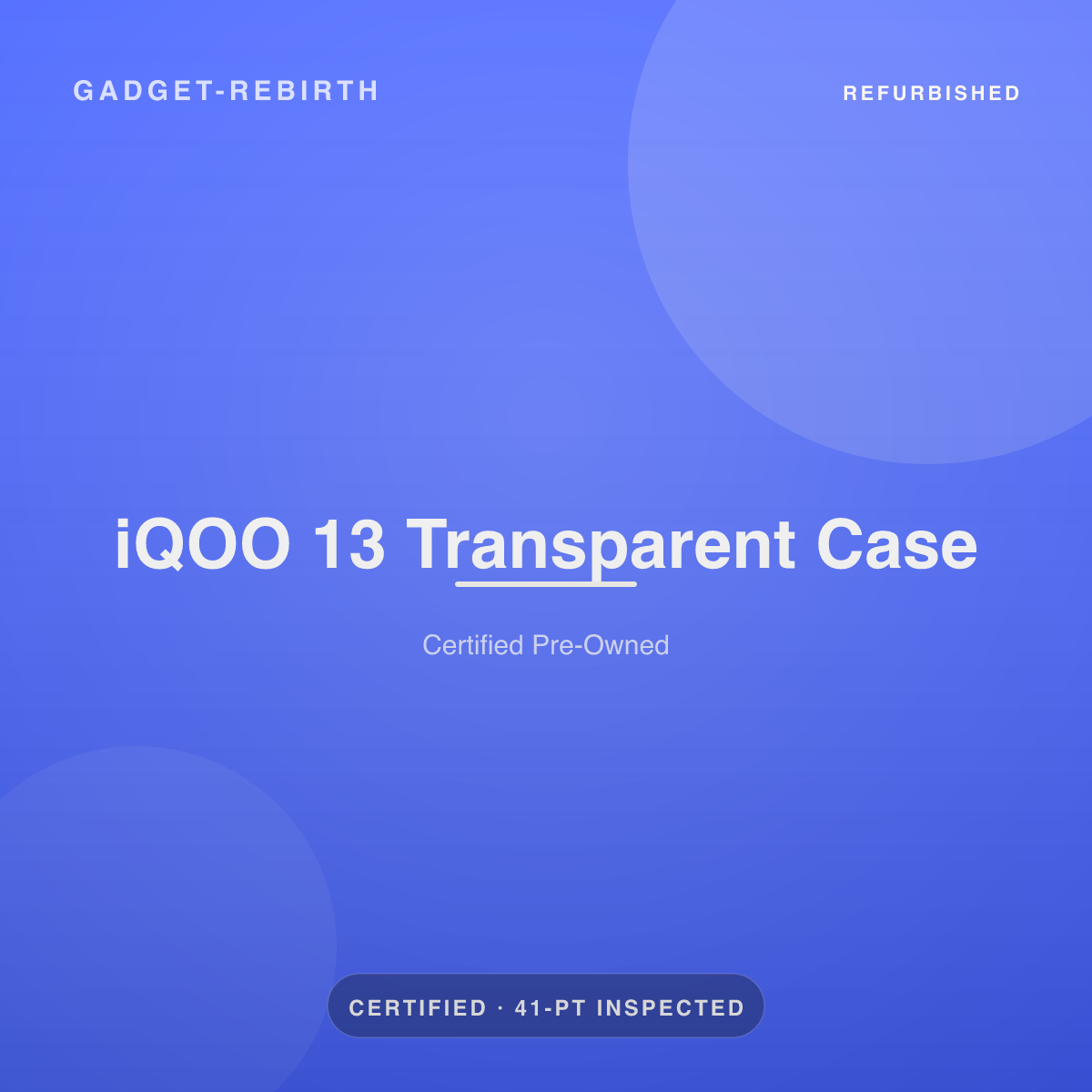 iQOO 13 Transparent Case — new, sold by Gadget Rebirth