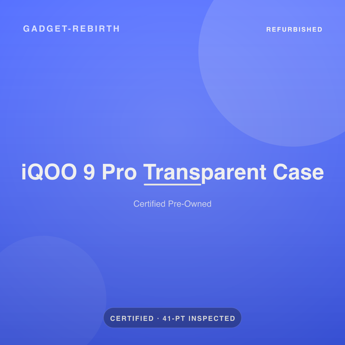 iQOO 9 Pro Transparent Case — new, sold by Gadget Rebirth
