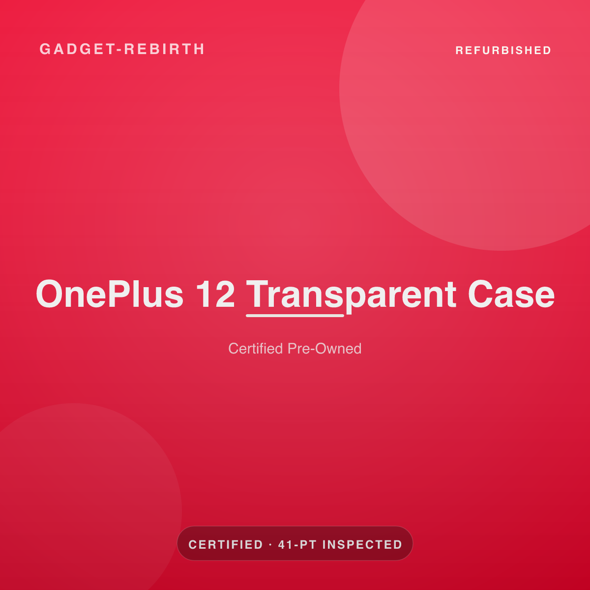 OnePlus 12 Transparent Case — new, sold by Gadget Rebirth