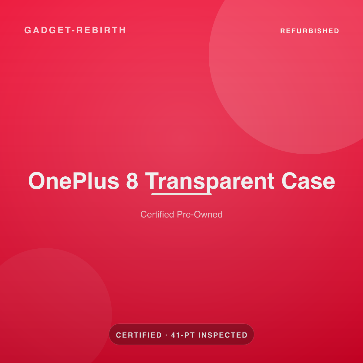 OnePlus 8 Transparent Case — new, sold by Gadget Rebirth