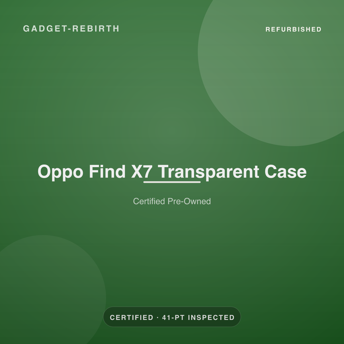 Oppo Find X7 Transparent Case — new, sold by Gadget Rebirth