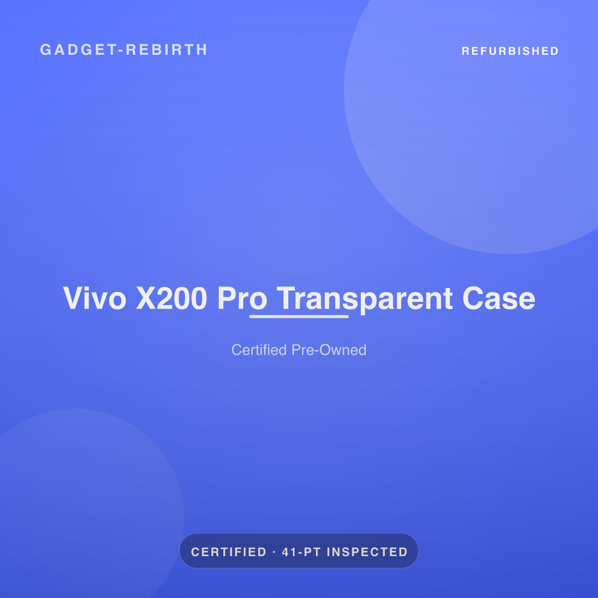 Vivo X200 Pro Transparent Case — new, sold by Gadget Rebirth