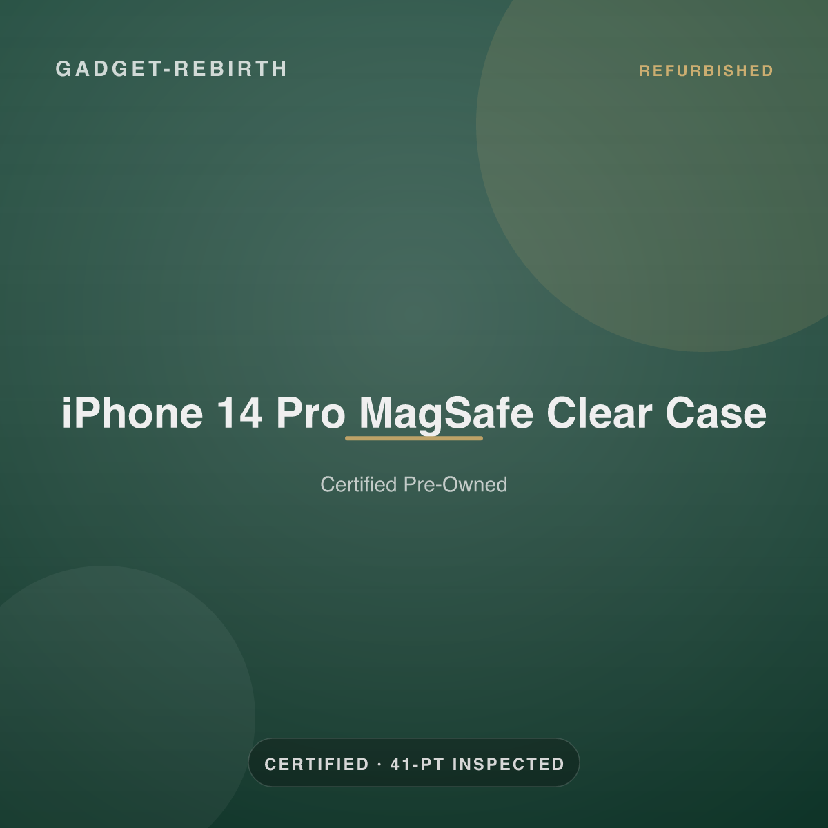 iPhone 14 Pro MagSafe Clear Case — new, sold by Gadget Rebirth