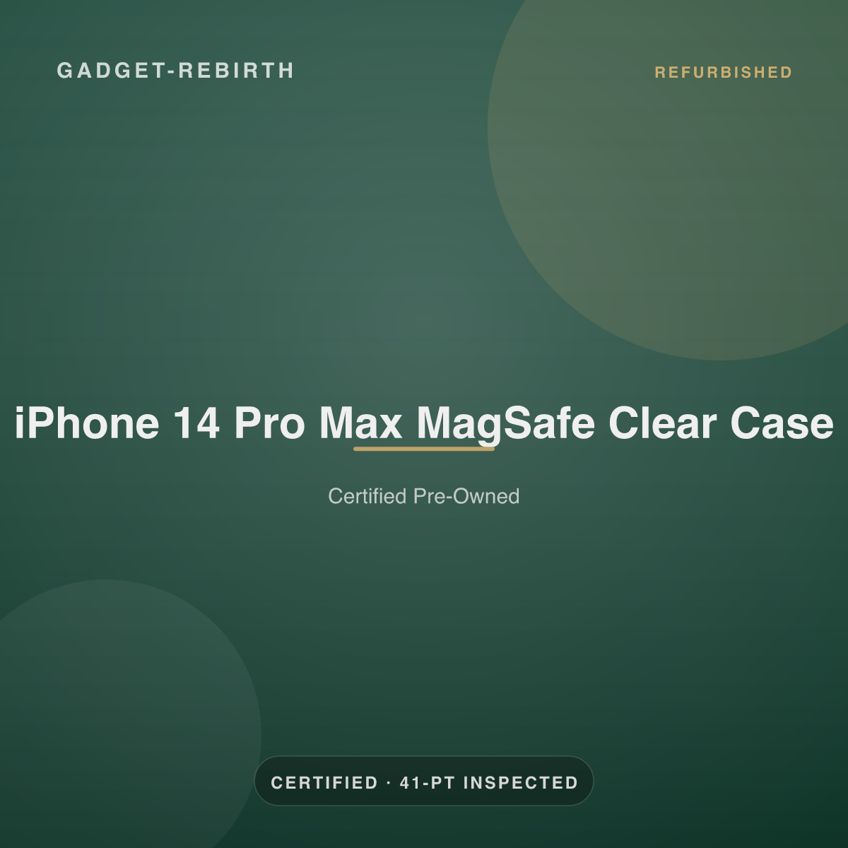 iPhone 14 Pro Max MagSafe Clear Case — new, sold by Gadget Rebirth