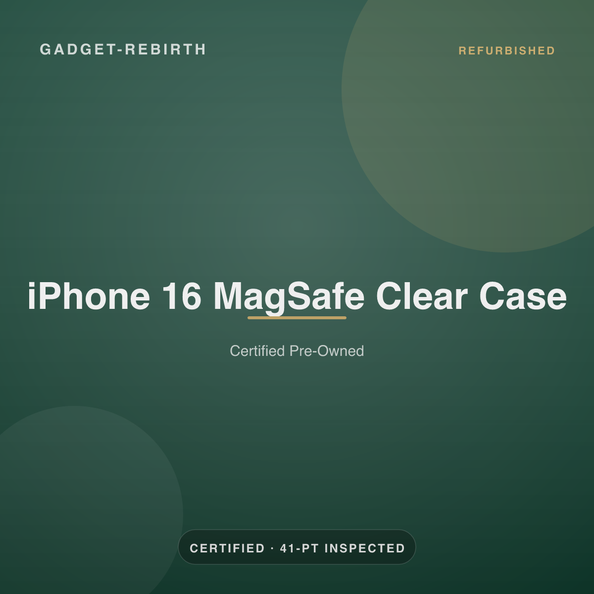 iPhone 16 MagSafe Clear Case — new, sold by Gadget Rebirth