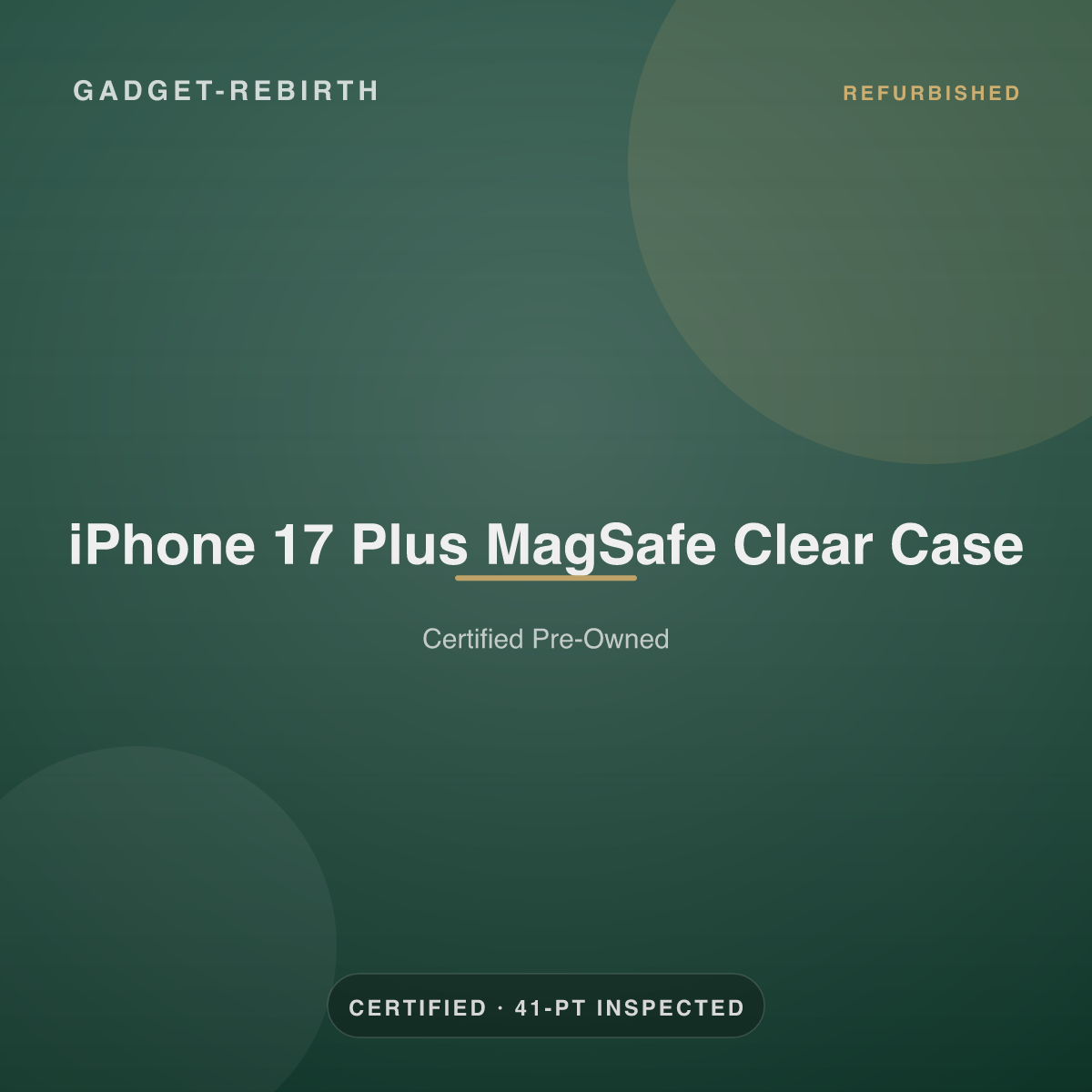 iPhone 17 Plus MagSafe Clear Case — new, sold by Gadget Rebirth