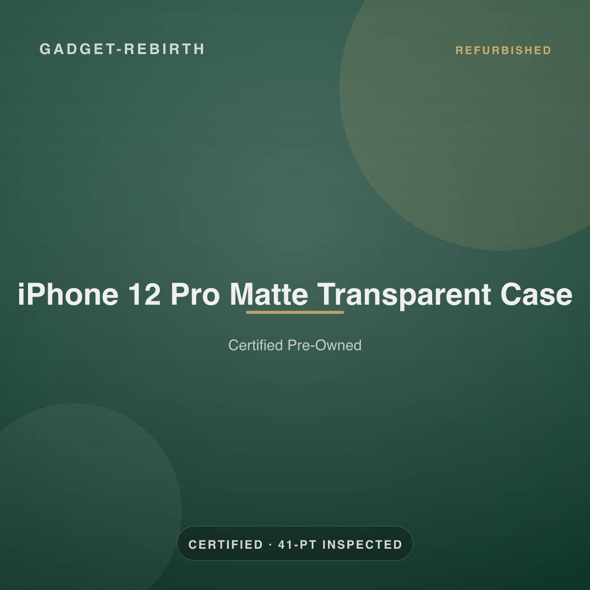 iPhone 12 Pro Matte Transparent Case — new, sold by Gadget Rebirth