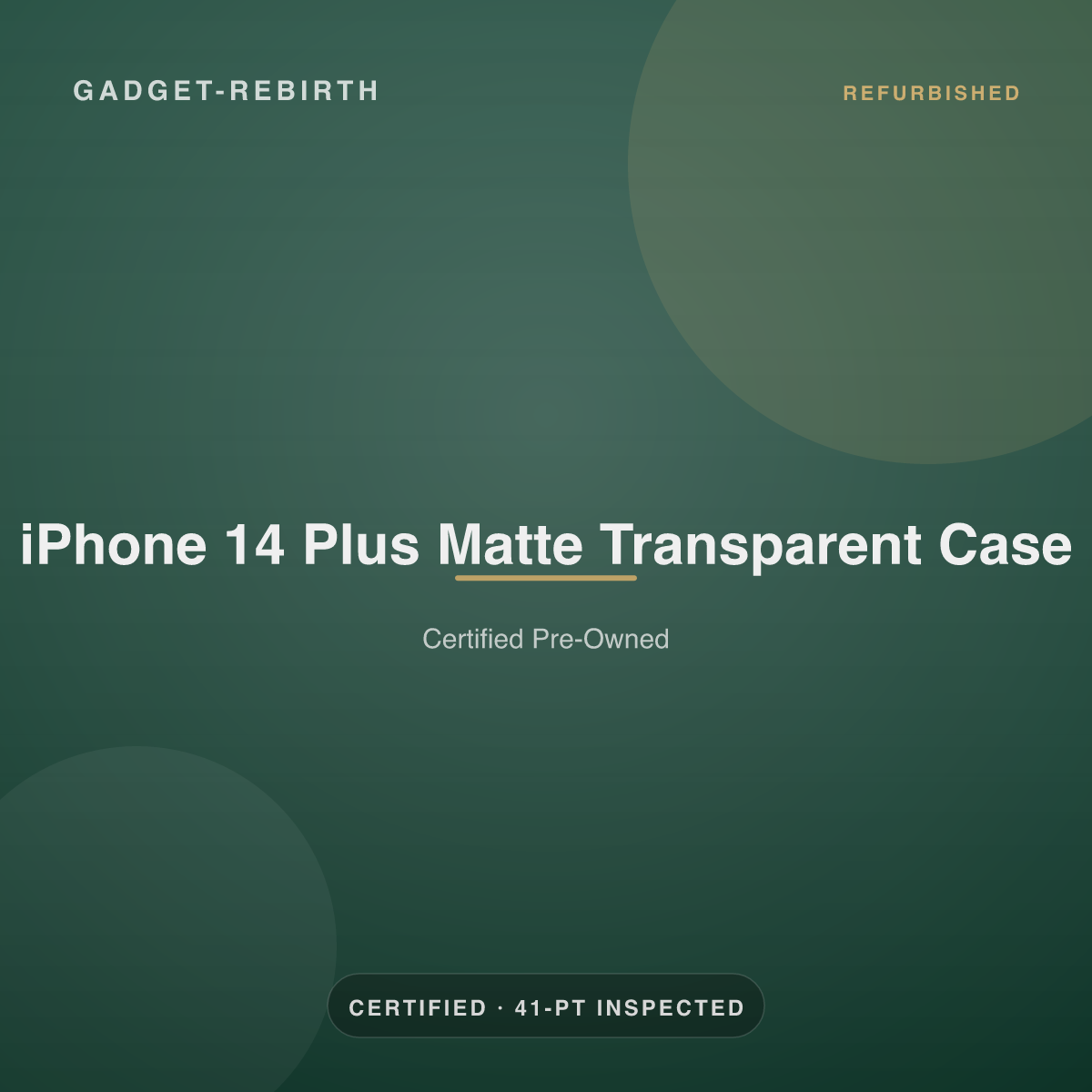 iPhone 14 Plus Matte Transparent Case — new, sold by Gadget Rebirth