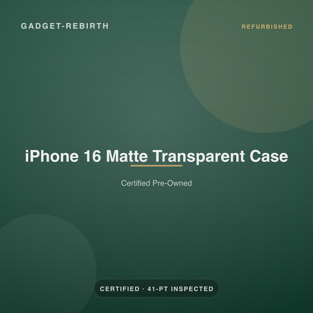 iPhone 16 Matte Transparent Case — new, sold by Gadget Rebirth