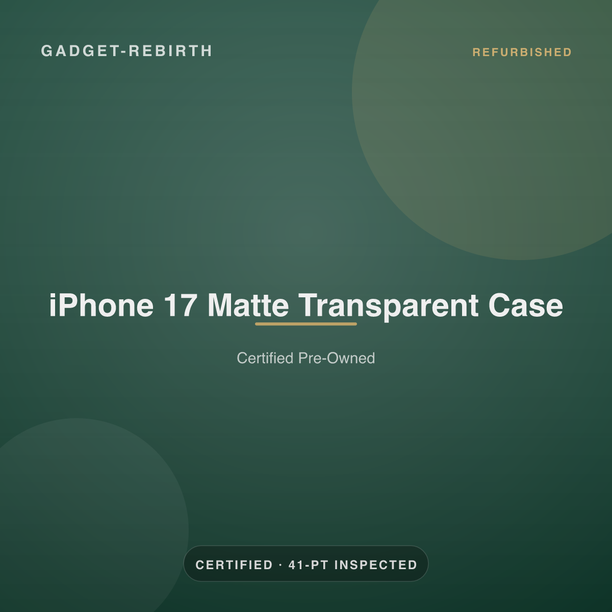 iPhone 17 Matte Transparent Case — new, sold by Gadget Rebirth
