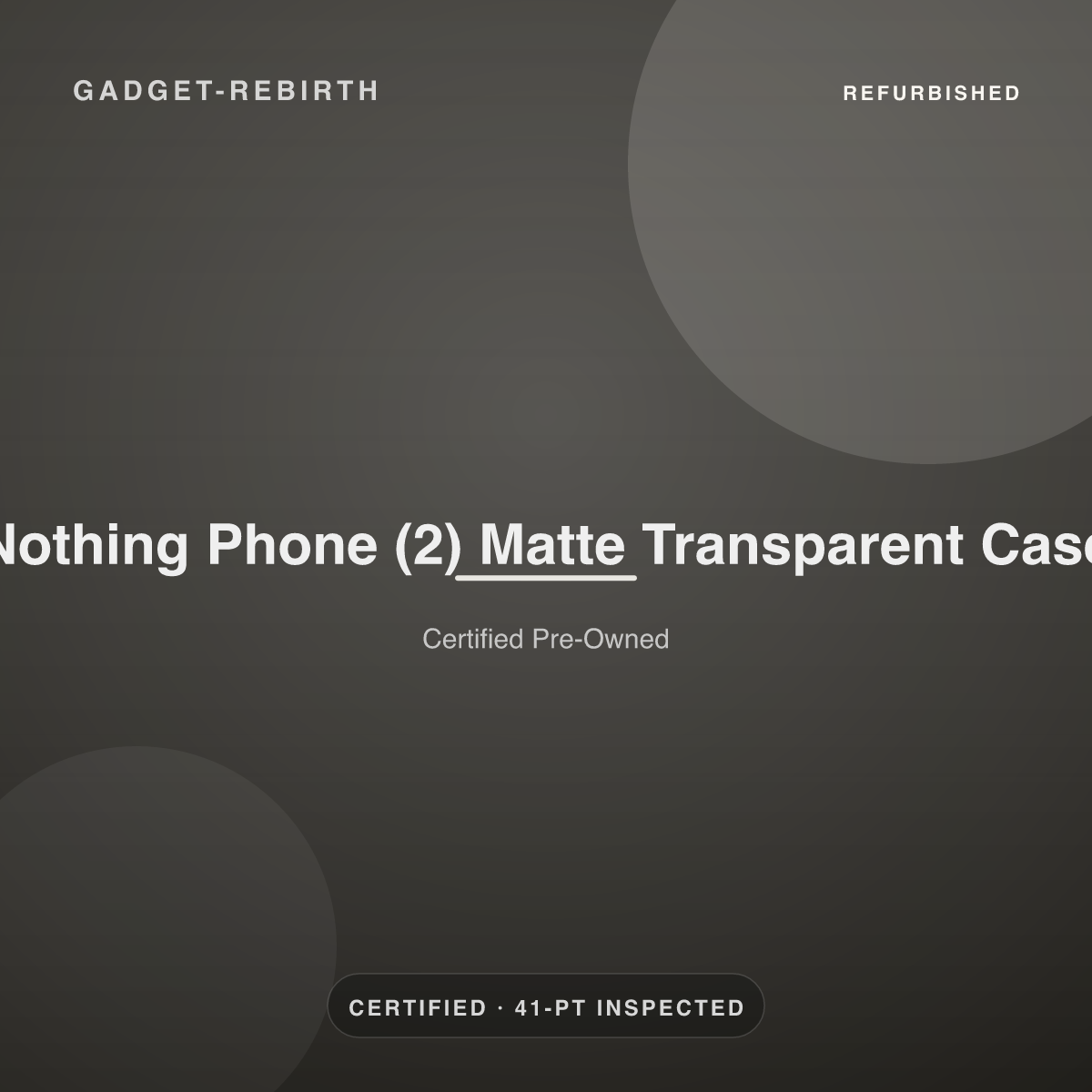 Nothing Phone (2) Matte Transparent Case — new, sold by Gadget Rebirth