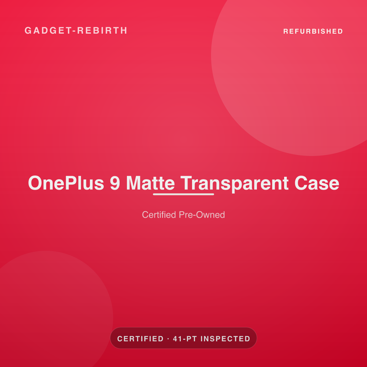 OnePlus 9 Matte Transparent Case — new, sold by Gadget Rebirth