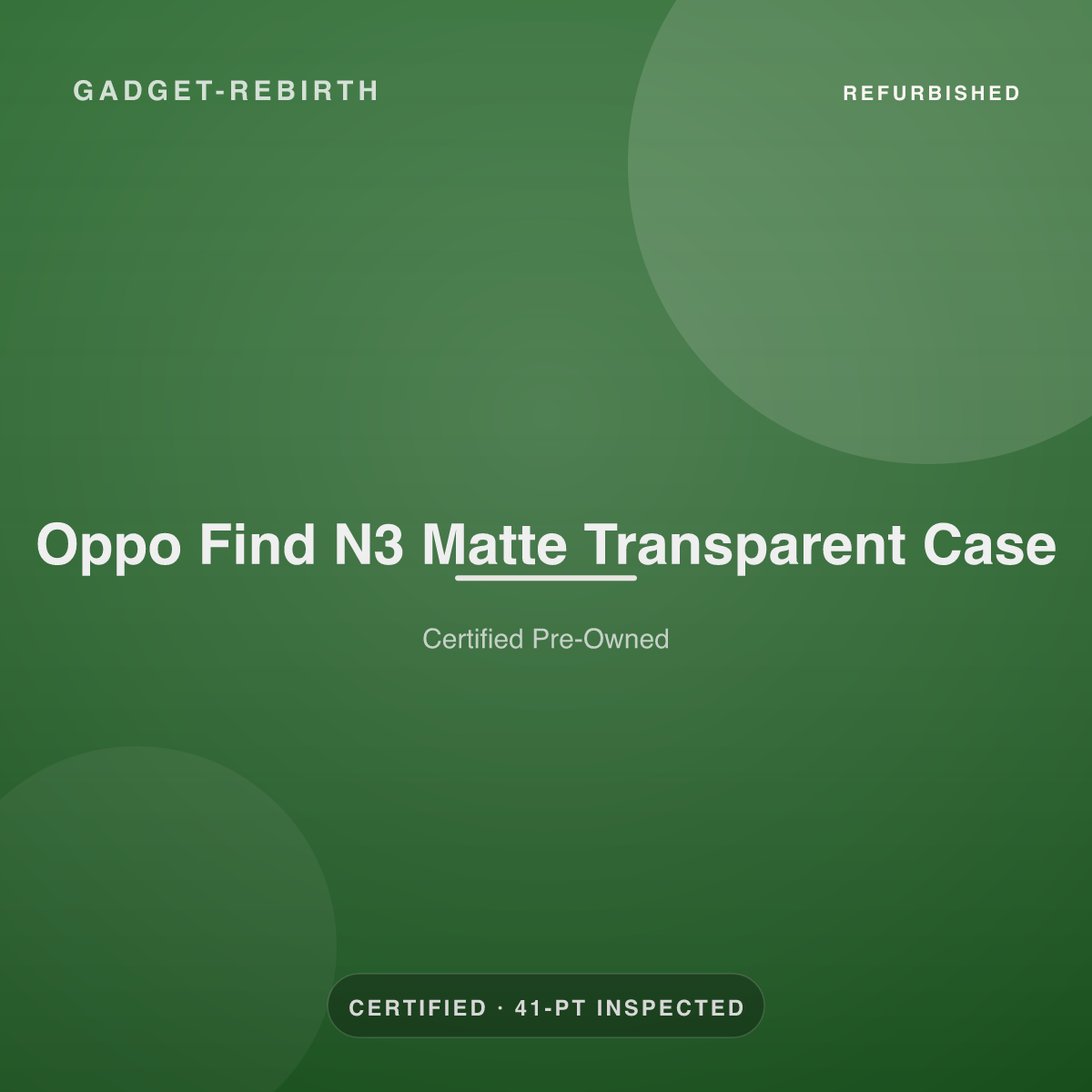 Oppo Find N3 Matte Transparent Case — new, sold by Gadget Rebirth