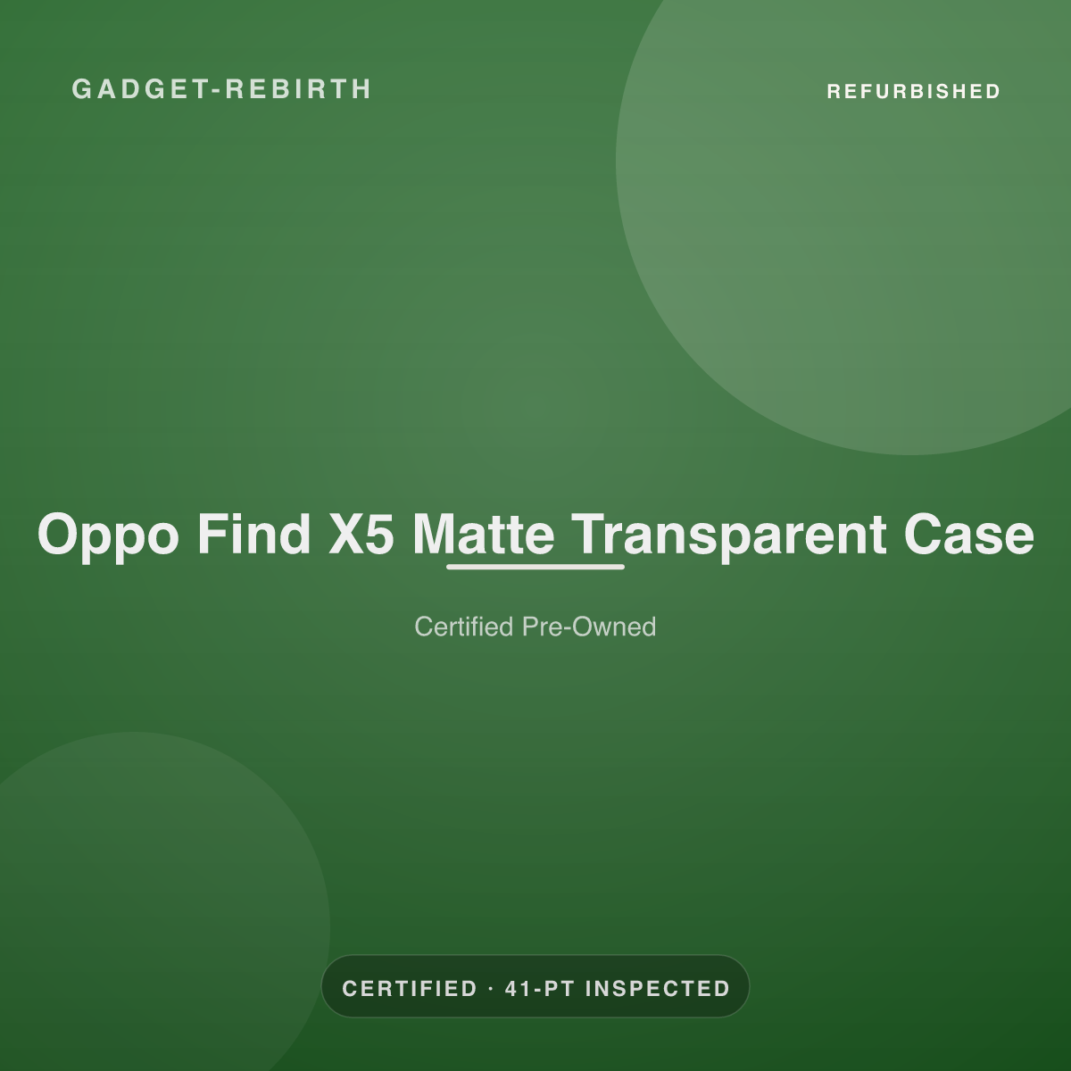 Oppo Find X5 Matte Transparent Case — new, sold by Gadget Rebirth