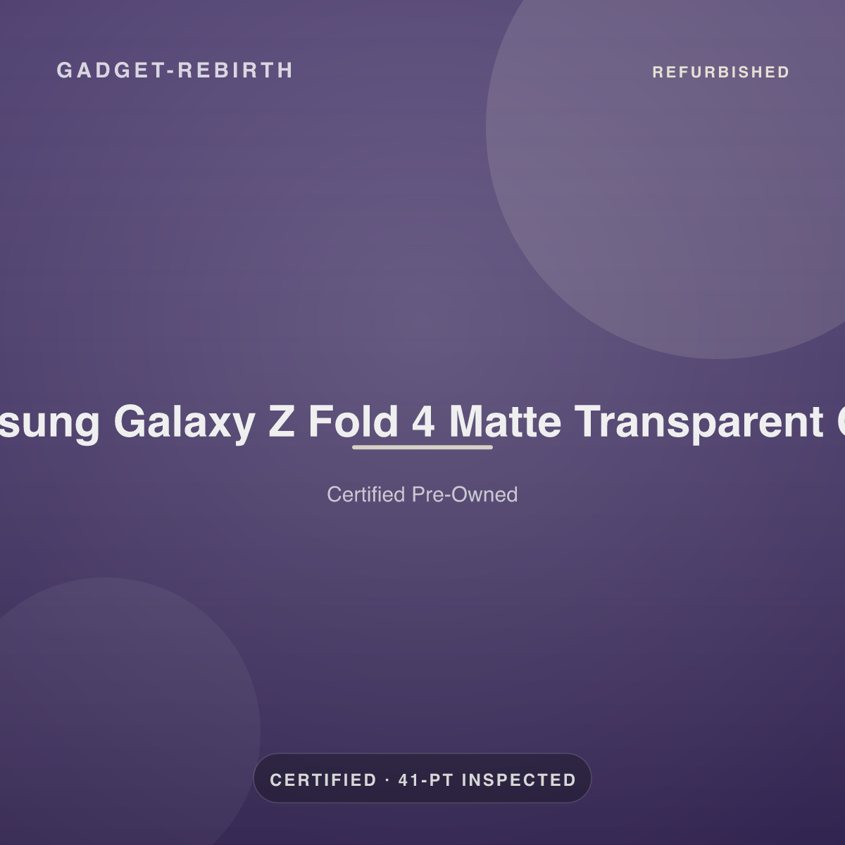 Samsung Galaxy Z Fold 4 Matte Transparent Case — new, sold by Gadget Rebirth