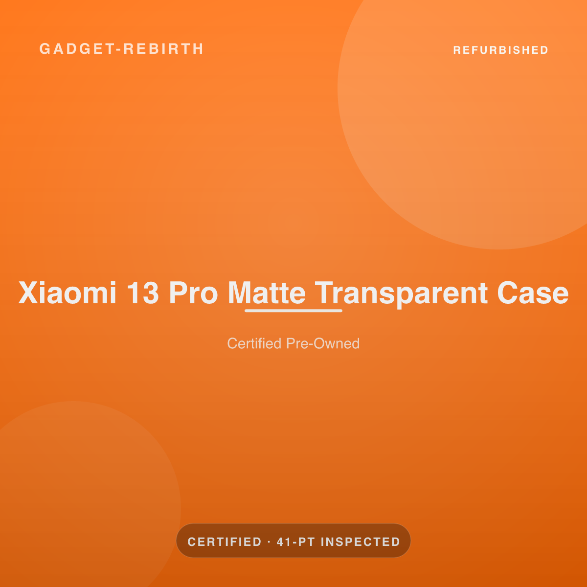 Xiaomi 13 Pro Matte Transparent Case — new, sold by Gadget Rebirth