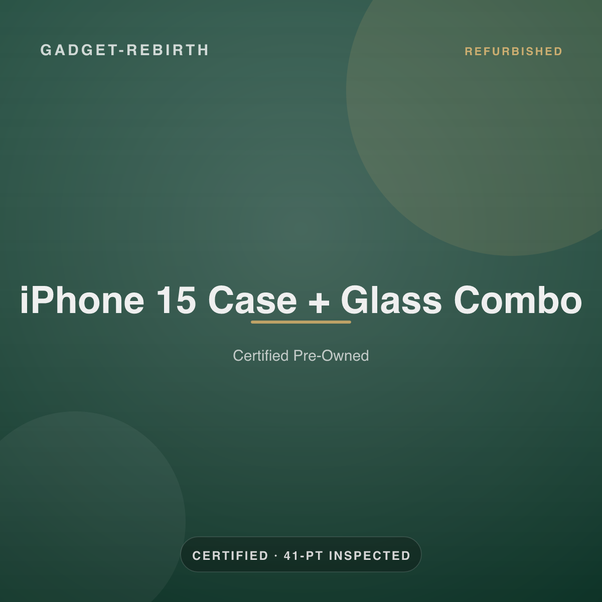 iPhone 15 Case + Glass Combo — new, sold by Gadget Rebirth