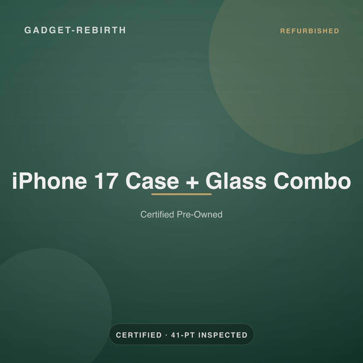 iPhone 17 Case + Glass Combo — new, sold by Gadget Rebirth