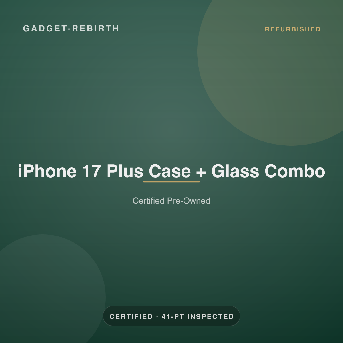 iPhone 17 Plus Case + Glass Combo — new, sold by Gadget Rebirth