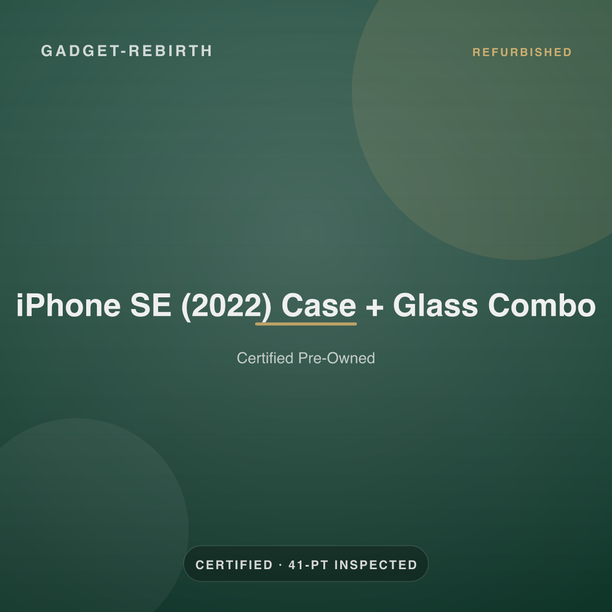 iPhone SE (2022) Case + Glass Combo — new, sold by Gadget Rebirth