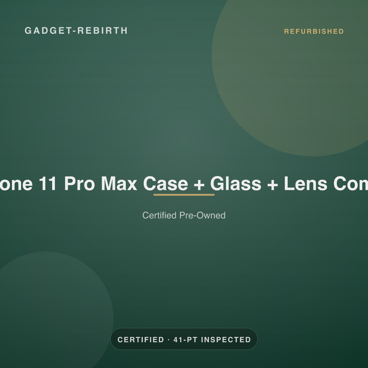 iPhone 11 Pro Max Case + Glass + Lens Combo — new, sold by Gadget Rebirth