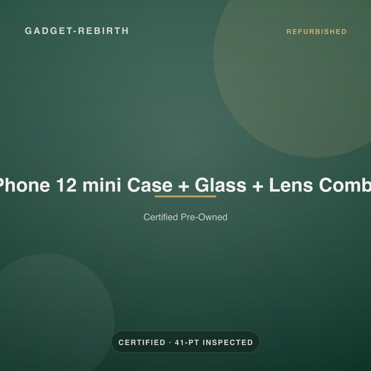 iPhone 12 mini Case + Glass + Lens Combo — new, sold by Gadget Rebirth