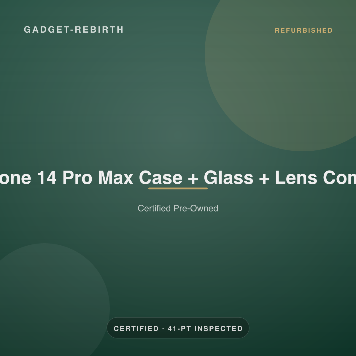 iPhone 14 Pro Max Case + Glass + Lens Combo — new, sold by Gadget Rebirth