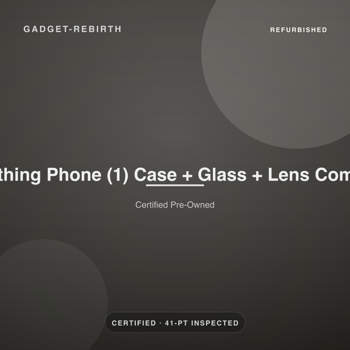 Nothing Phone (1) Case + Glass + Lens Combo — new, sold by Gadget Rebirth