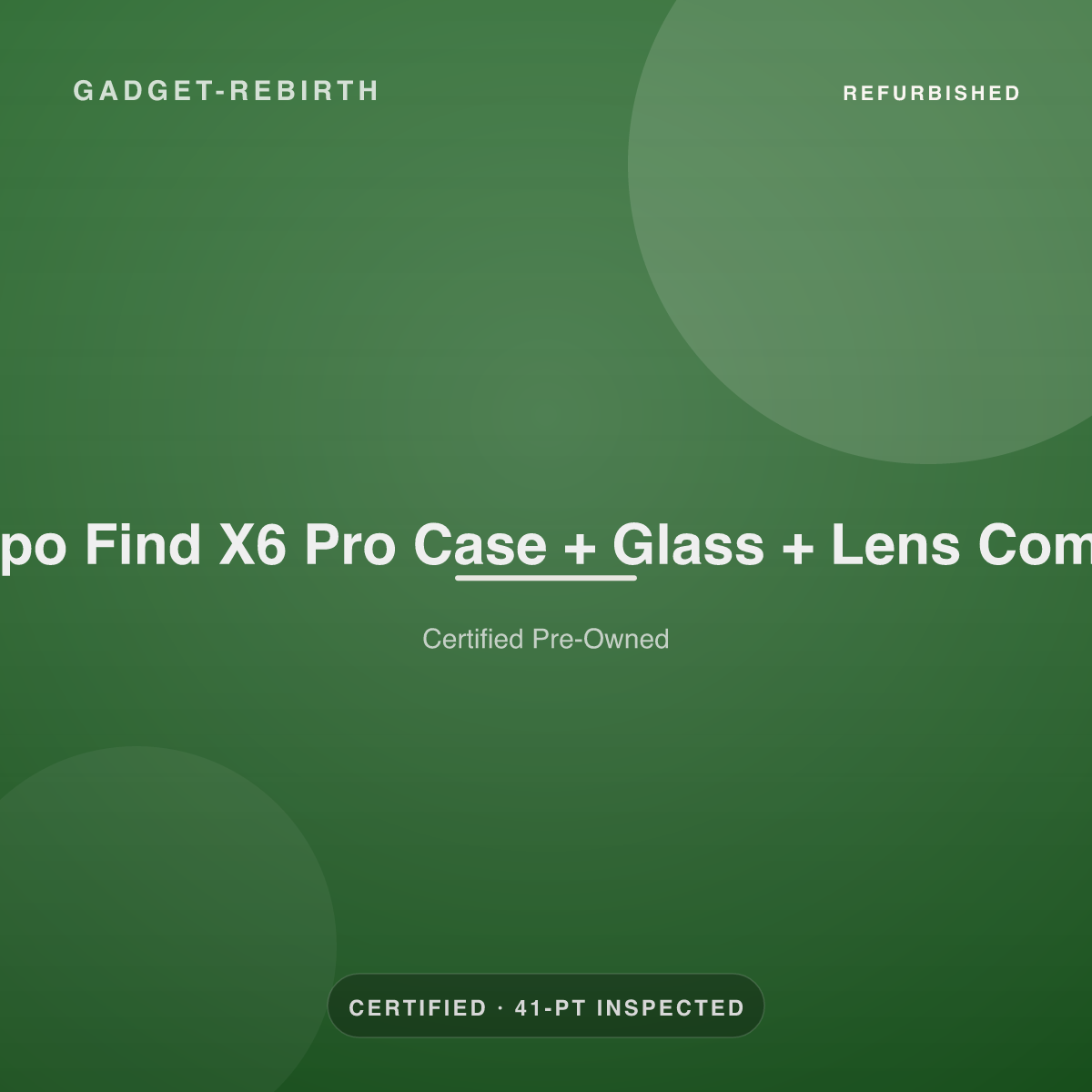 Oppo Find X6 Pro Case + Glass + Lens Combo — new, sold by Gadget Rebirth