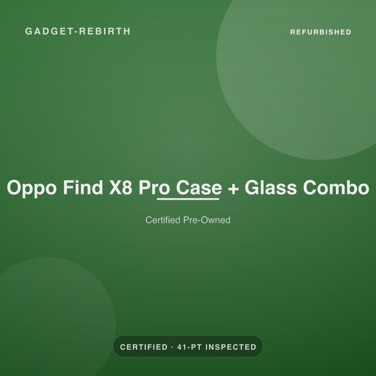 Oppo Find X8 Pro Case + Glass Combo — new, sold by Gadget Rebirth