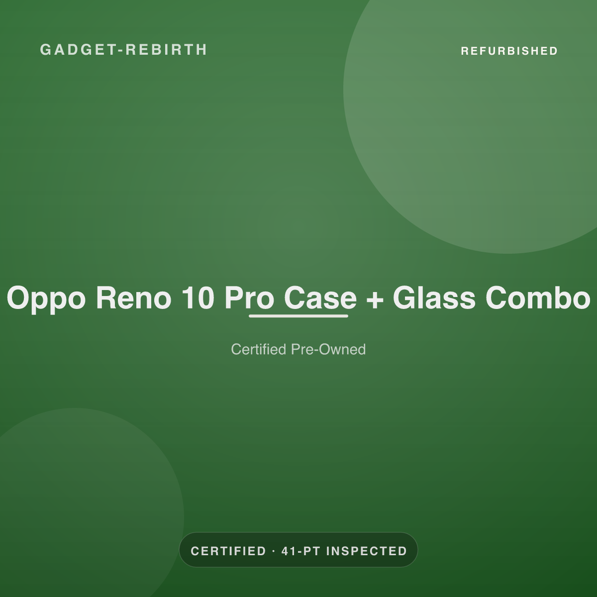 Oppo Reno 10 Pro Case + Glass Combo — new, sold by Gadget Rebirth