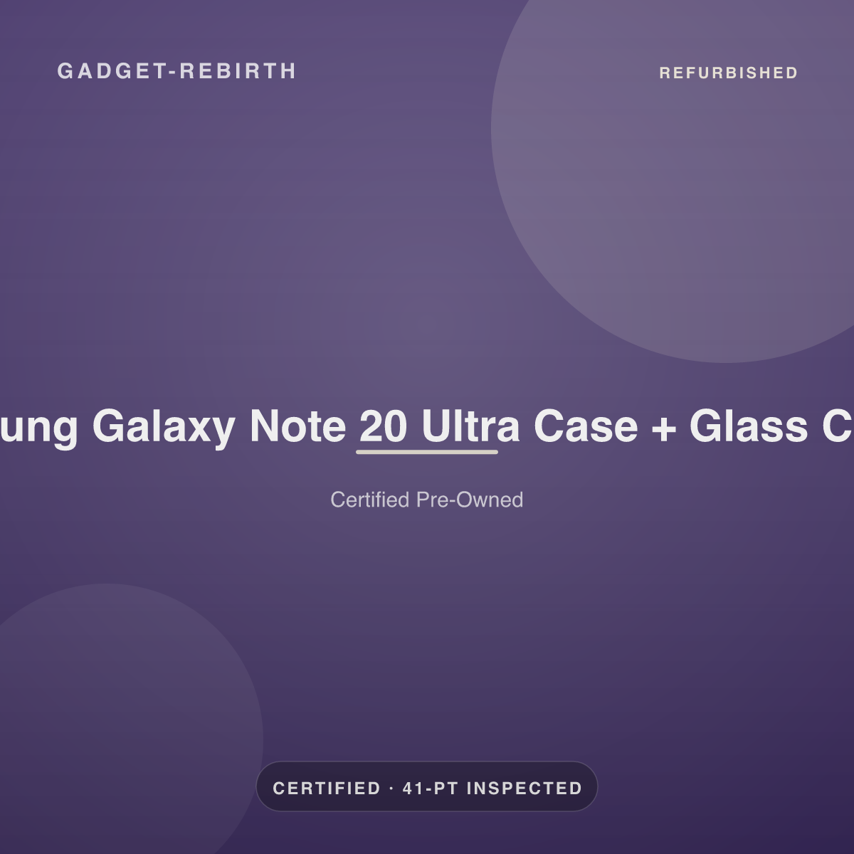 Samsung Galaxy Note 20 Ultra Case + Glass Combo — new, sold by Gadget Rebirth