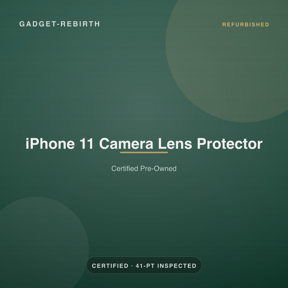iPhone 11 Camera Lens Protector — new, sold by Gadget Rebirth