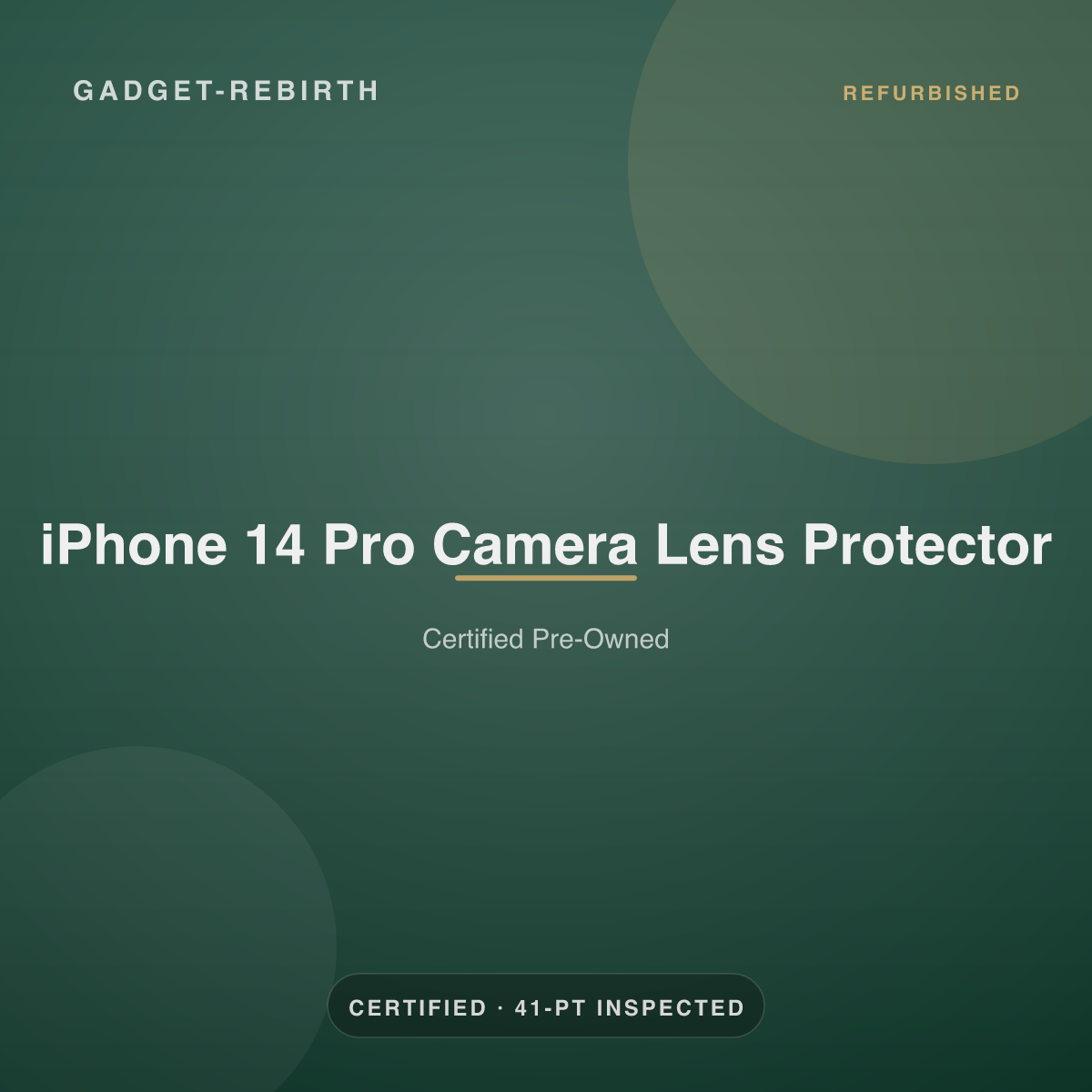 iPhone 14 Pro Camera Lens Protector — new, sold by Gadget Rebirth