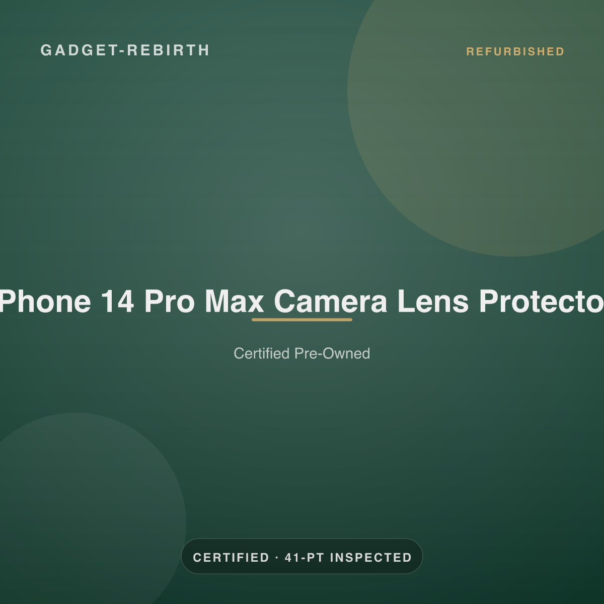 iPhone 14 Pro Max Camera Lens Protector — new, sold by Gadget Rebirth