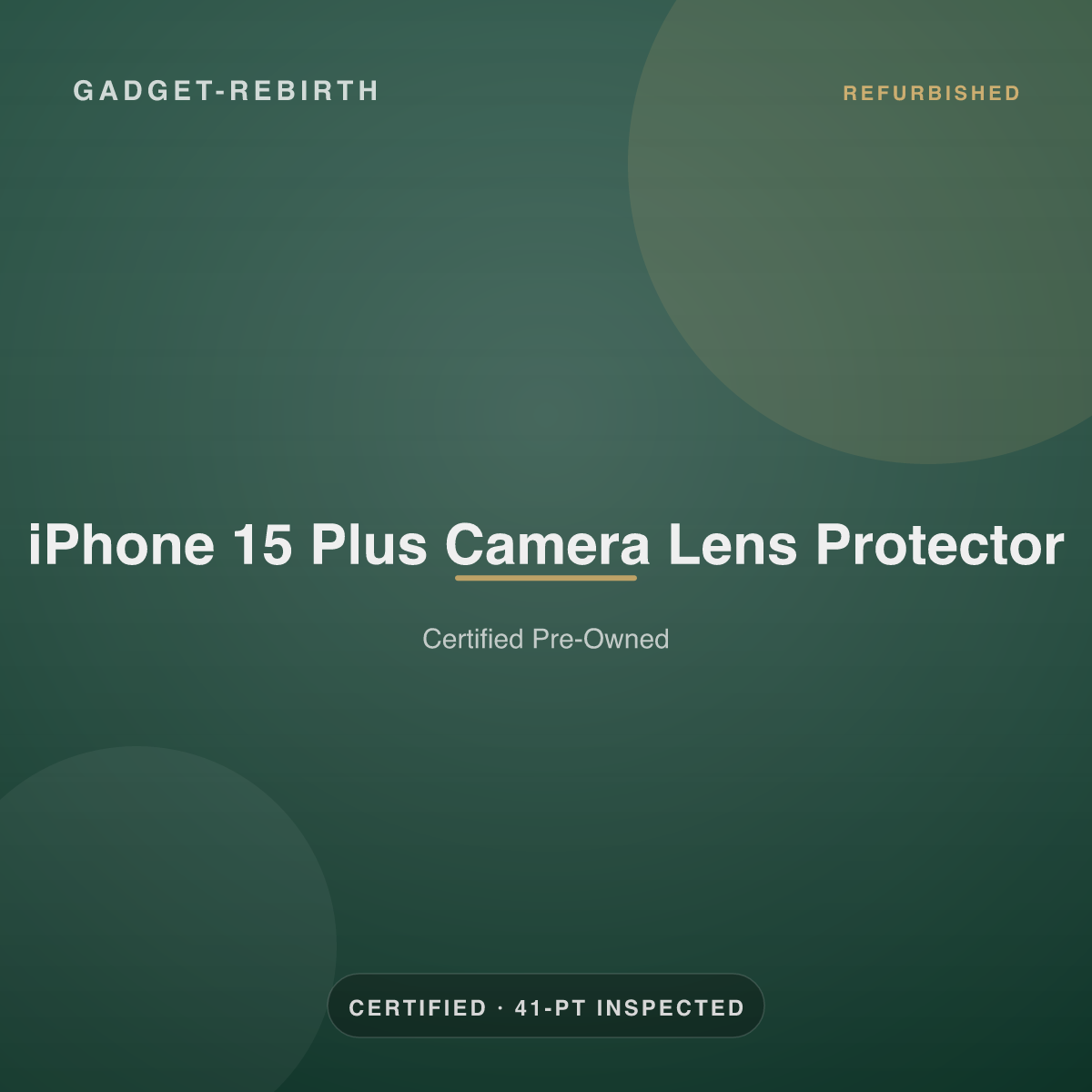 iPhone 15 Plus Camera Lens Protector — new, sold by Gadget Rebirth