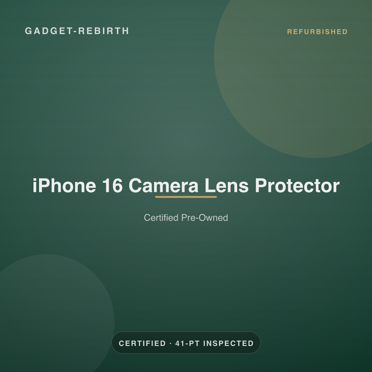 iPhone 16 Camera Lens Protector — new, sold by Gadget Rebirth