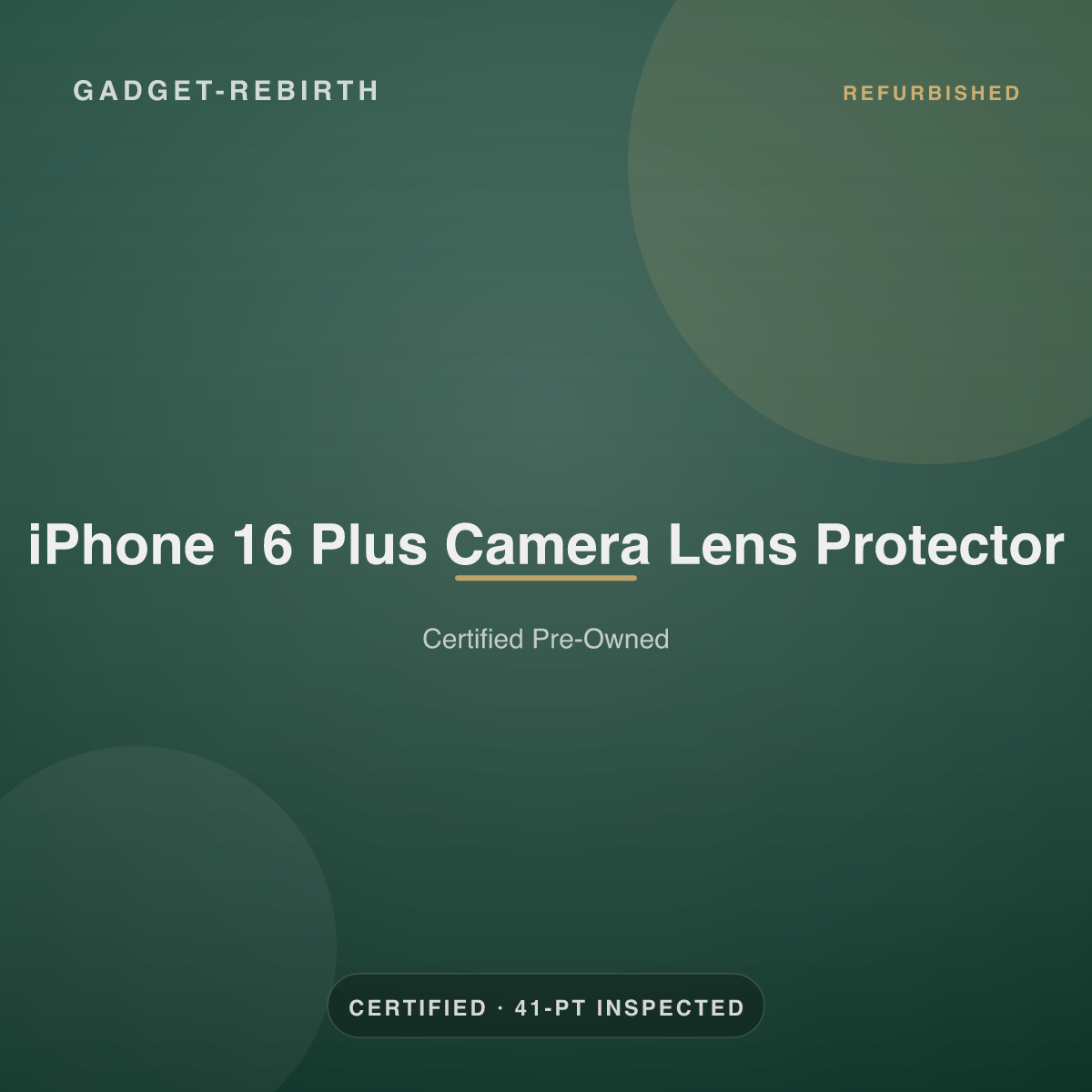 iPhone 16 Plus Camera Lens Protector — new, sold by Gadget Rebirth