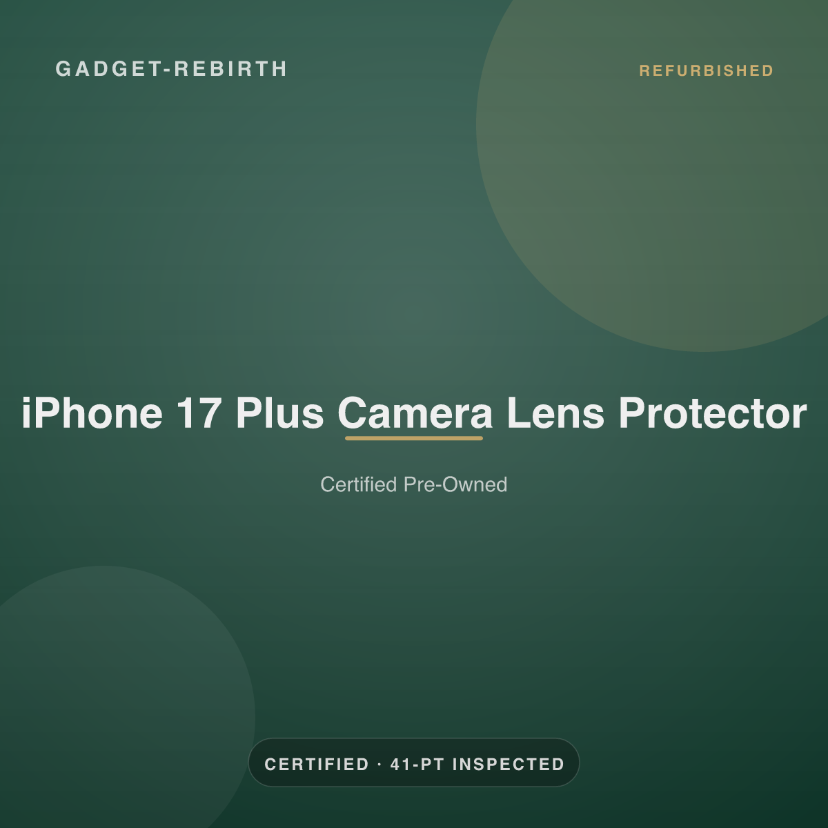 iPhone 17 Plus Camera Lens Protector — new, sold by Gadget Rebirth