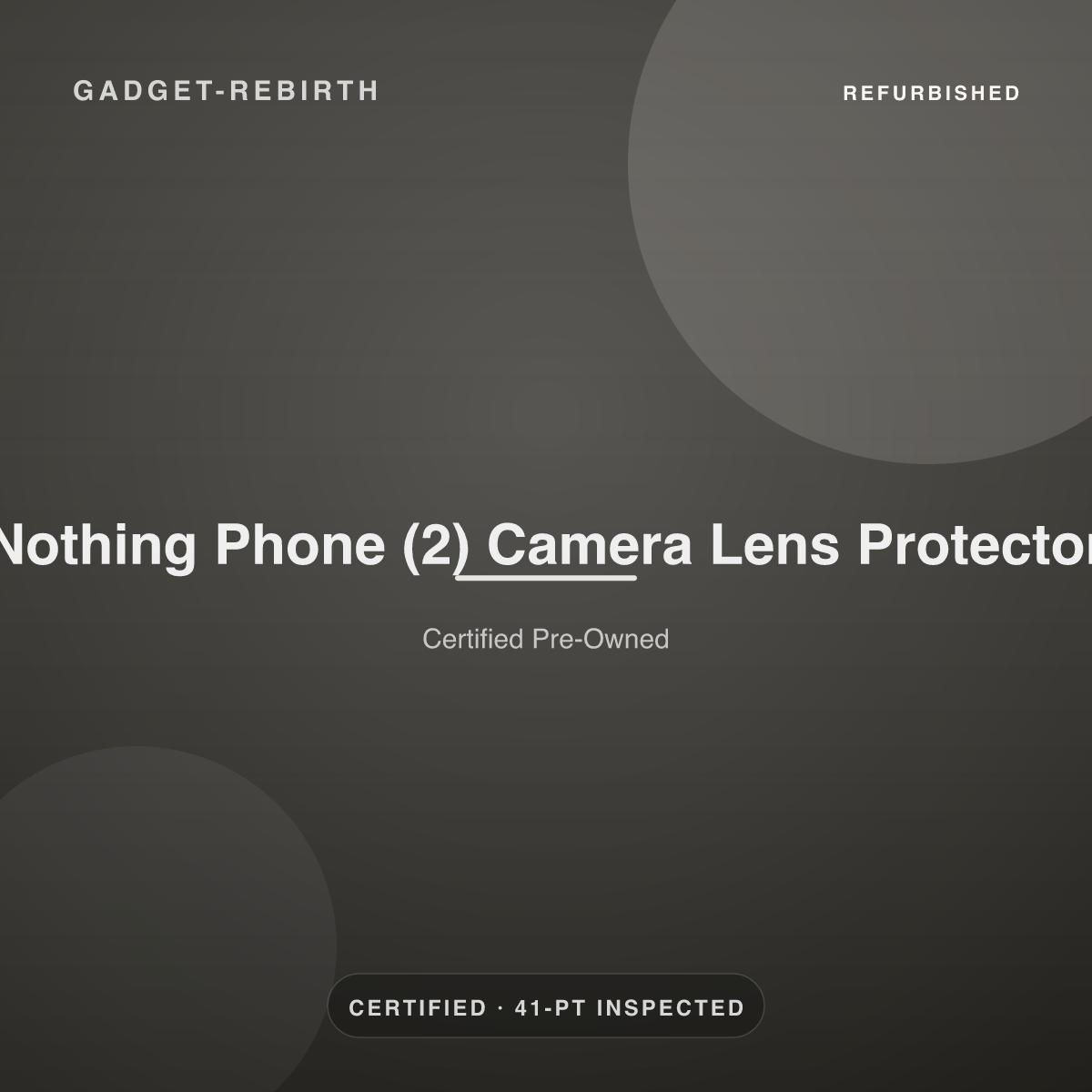 Nothing Phone (2) Camera Lens Protector — new, sold by Gadget Rebirth