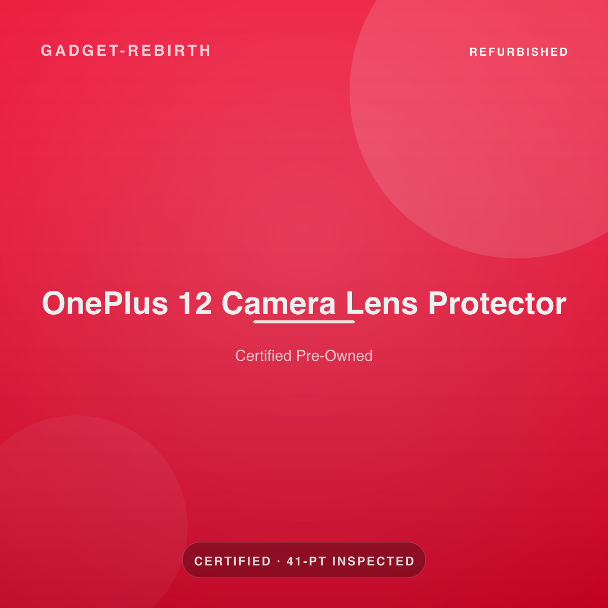 OnePlus 12 Camera Lens Protector — new, sold by Gadget Rebirth