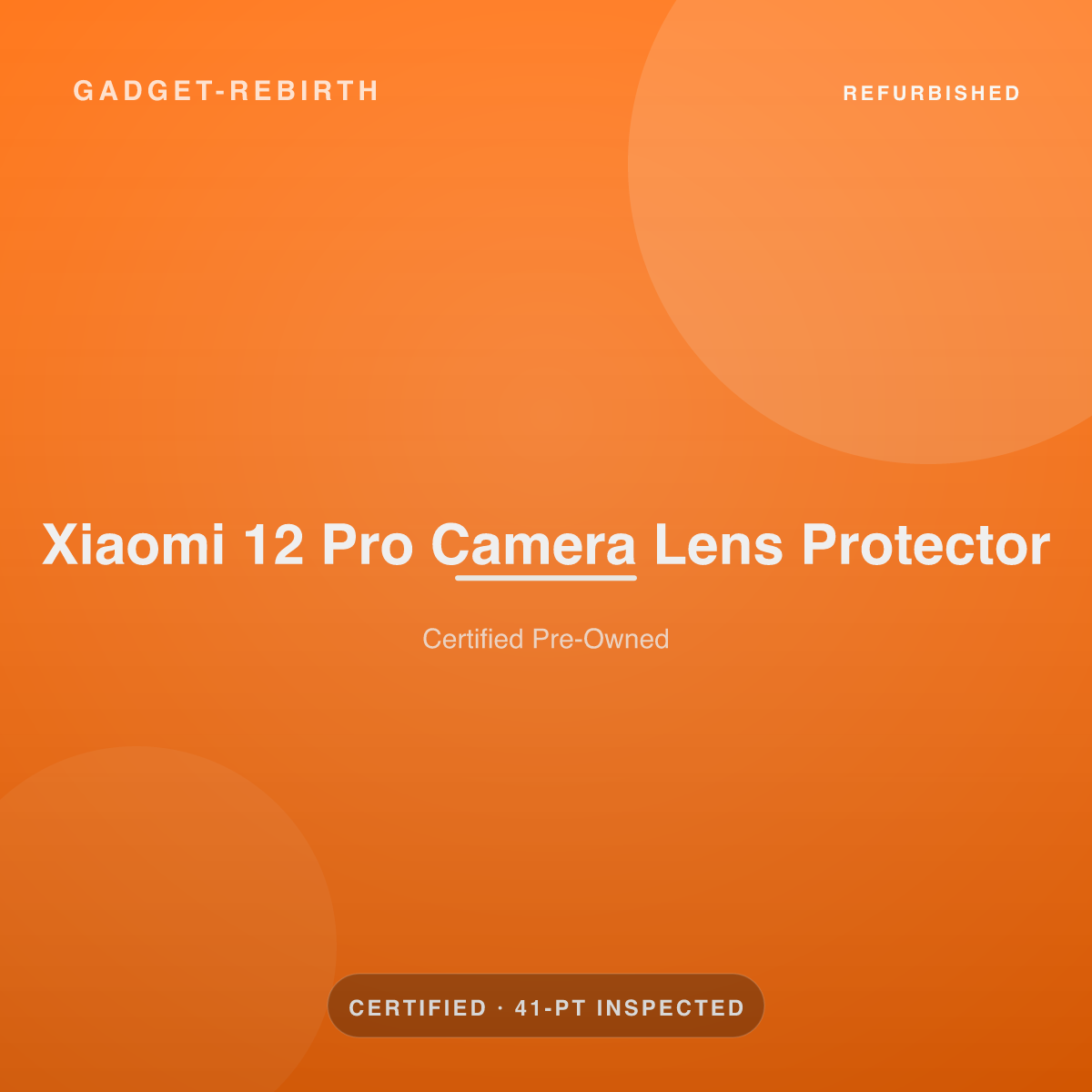 Xiaomi 12 Pro Camera Lens Protector — new, sold by Gadget Rebirth