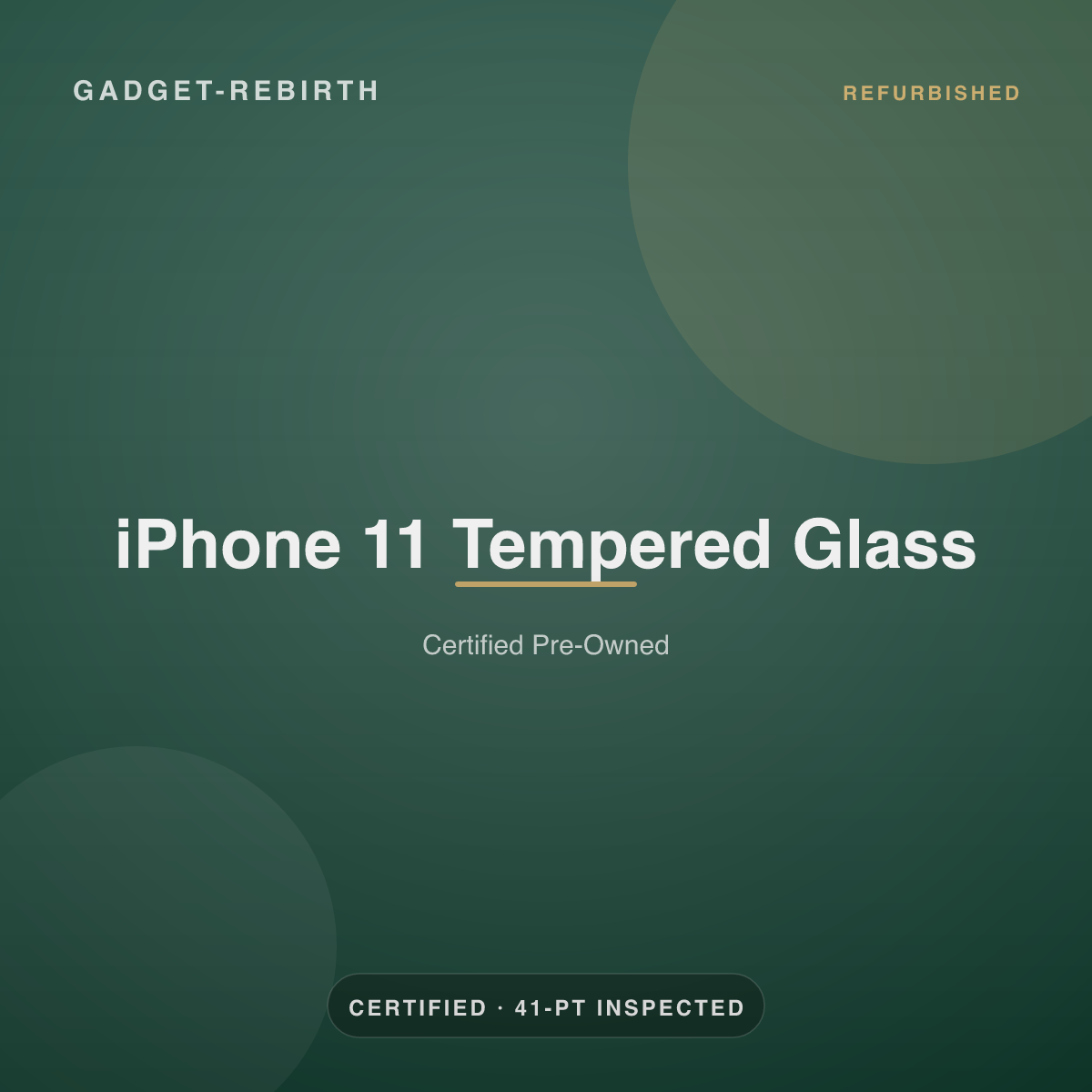iPhone 11 Tempered Glass — new, sold by Gadget Rebirth