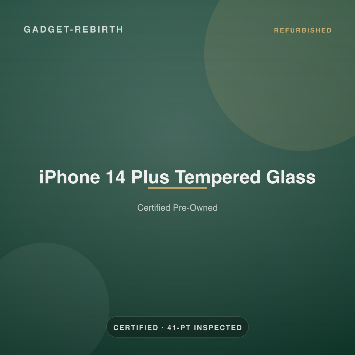 iPhone 14 Plus Tempered Glass — new, sold by Gadget Rebirth