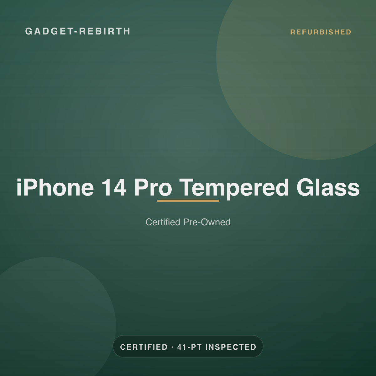 iPhone 14 Pro Tempered Glass — new, sold by Gadget Rebirth