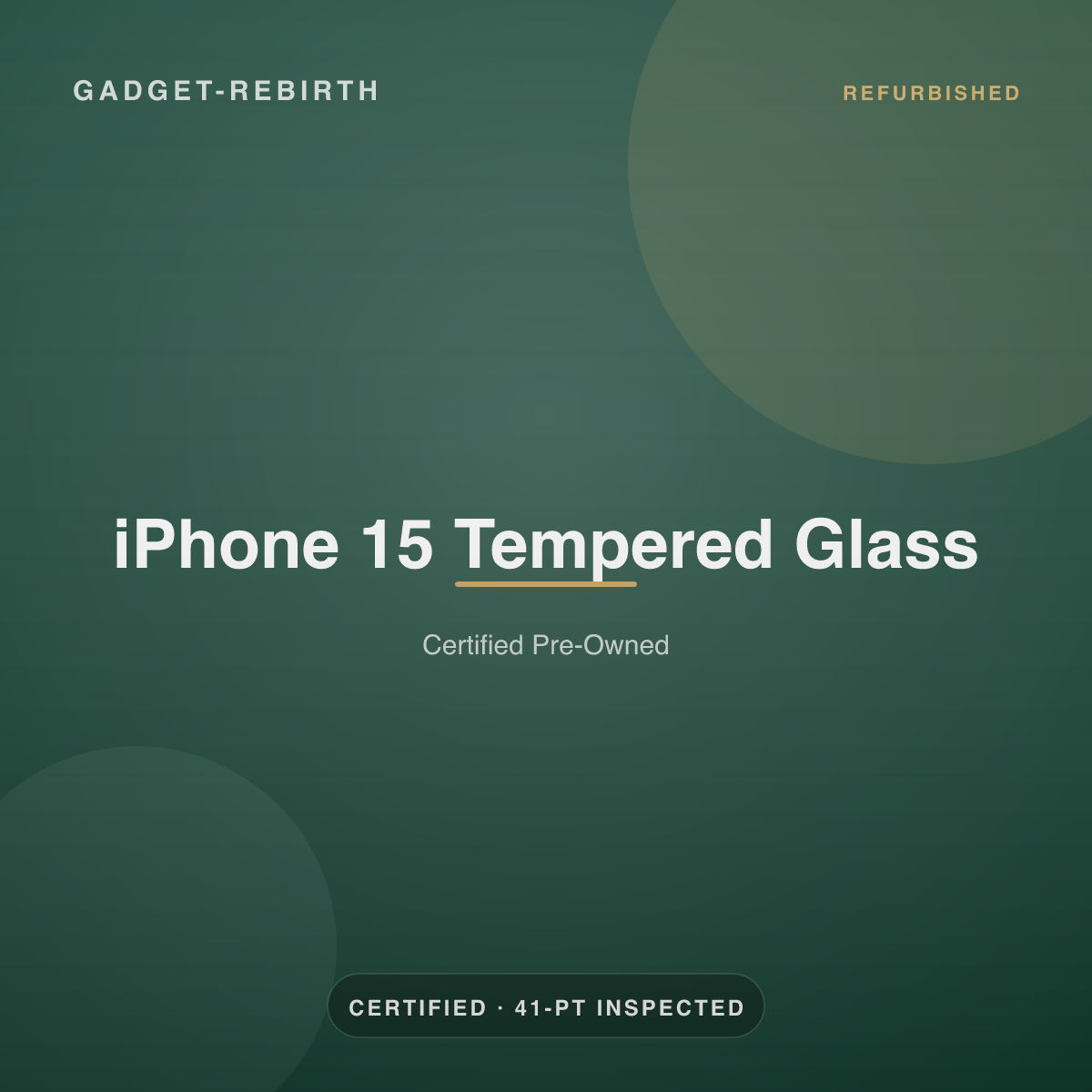 iPhone 15 Tempered Glass — new, sold by Gadget Rebirth
