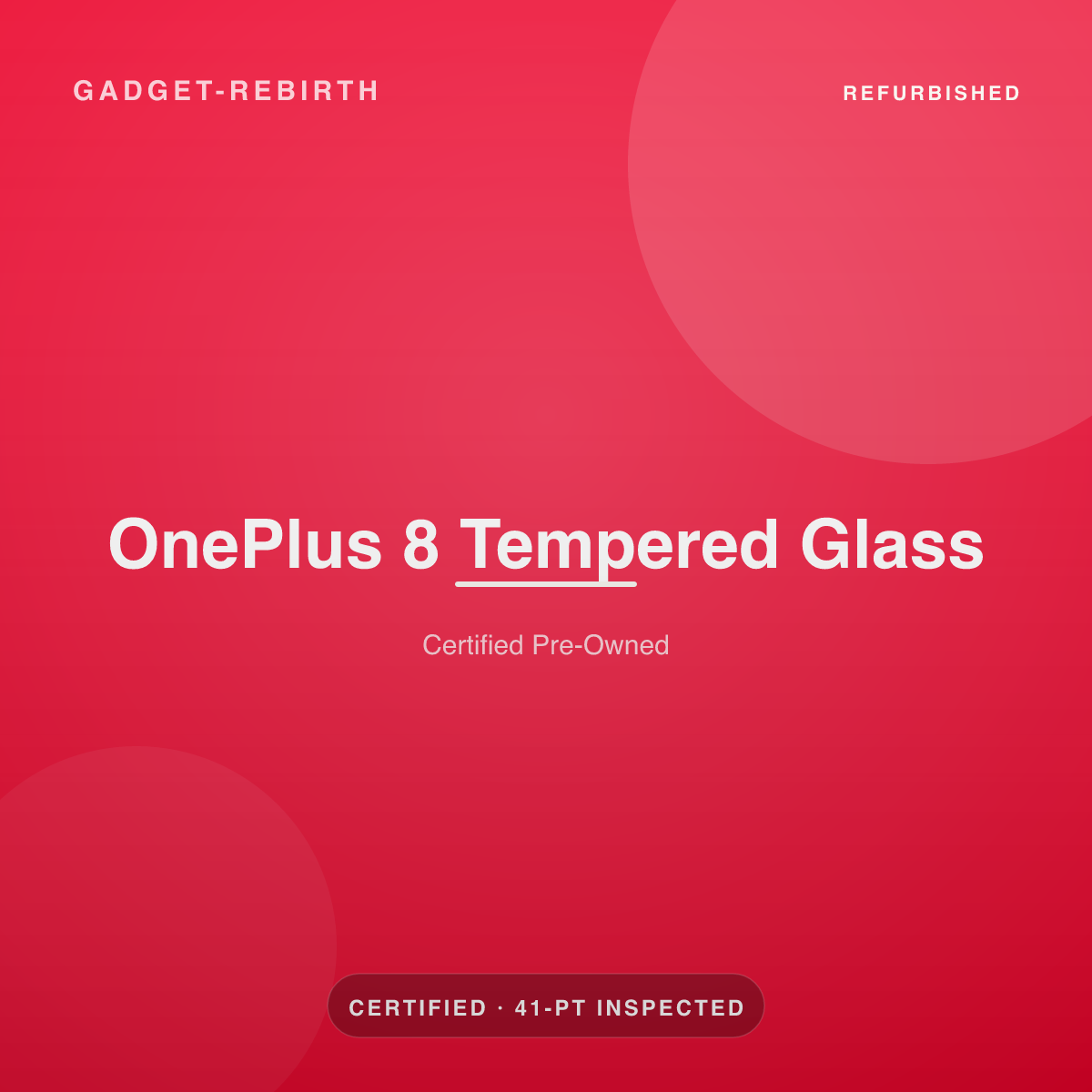 OnePlus 8 Tempered Glass — new, sold by Gadget Rebirth
